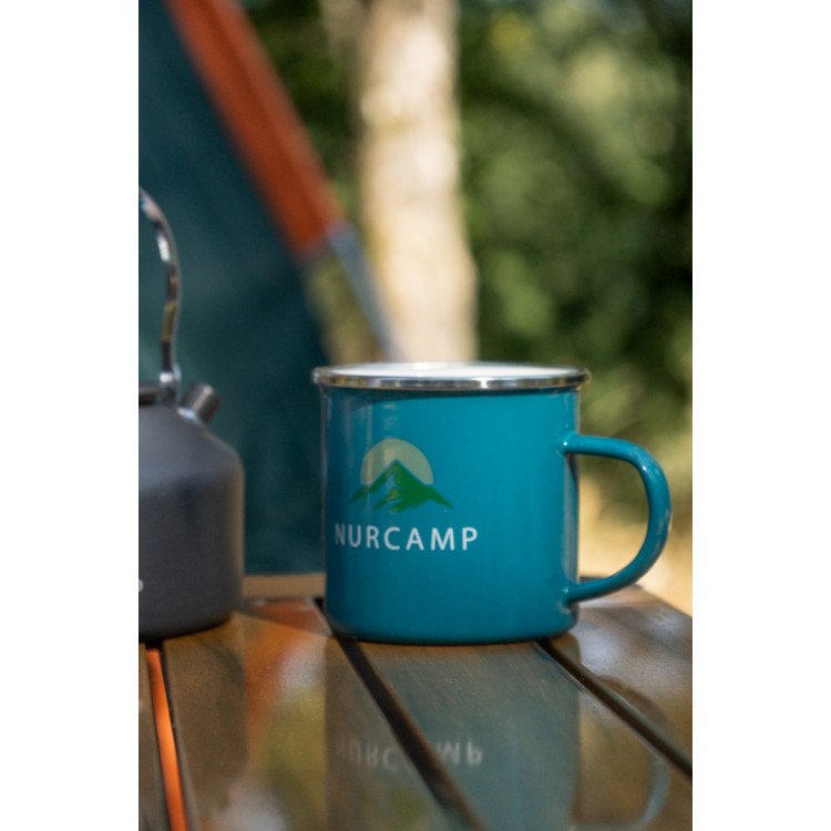 Emaye Kupa 330 ml Yeşil Karavan | NURCAMP