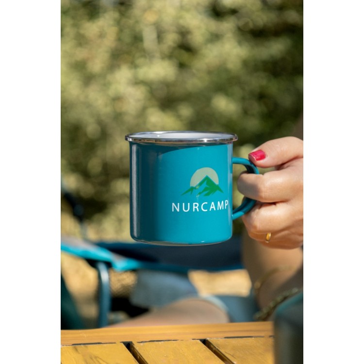 Emaye Kupa 330 ml Yeşil Karavan | NURCAMP