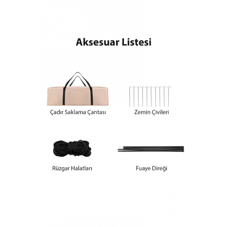 4 Kişilik 4 Mevsim Şişme Çadır 220 X 220 Pompalı Set | NURCAMP