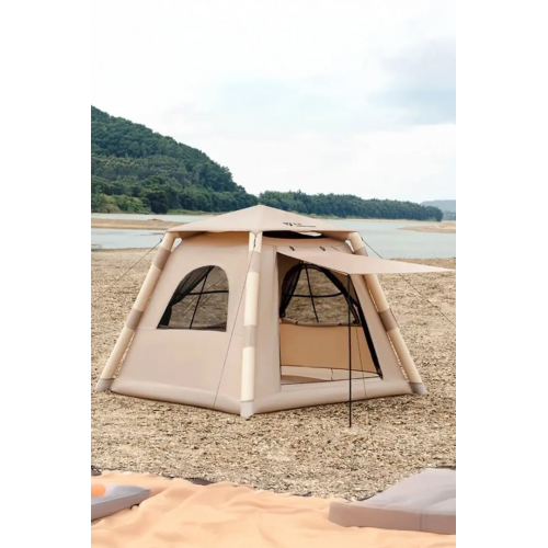 4 Kişilik 4 Mevsim Şişme Çadır 220 X 220 Pompalı Set | NURCAMP