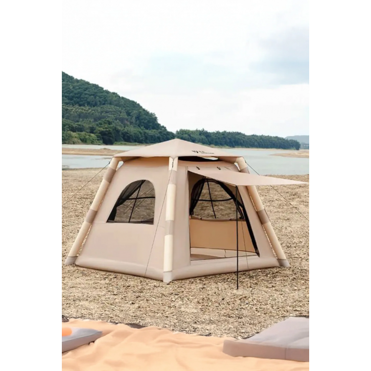 4 Kişilik 4 Mevsim Şişme Çadır 220 X 220 Pompalı Set | NURCAMP