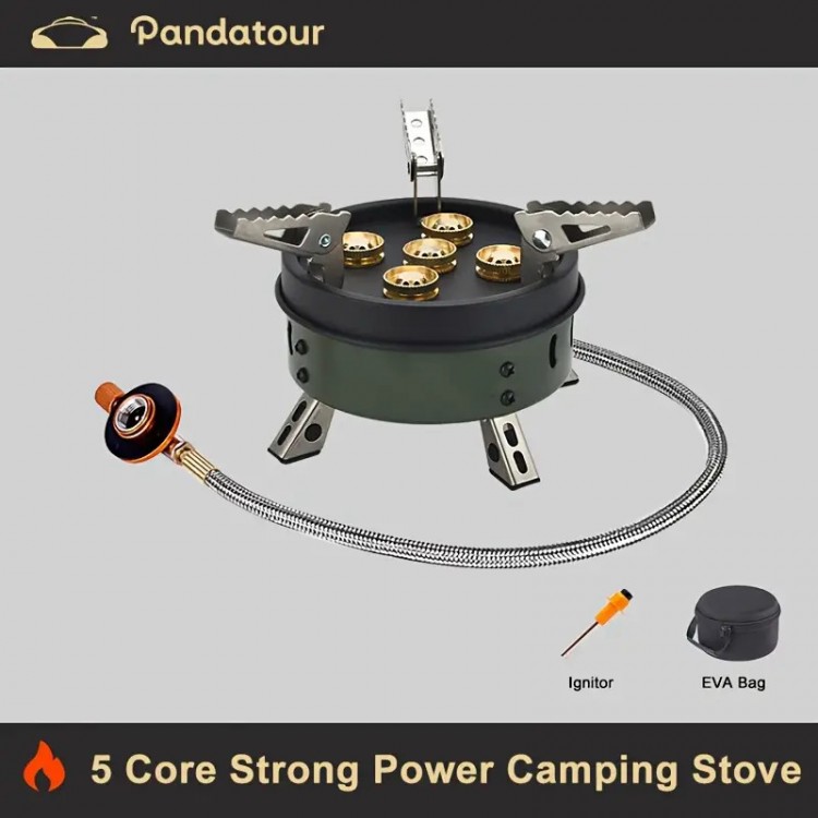 Beş Gözlü Portatif Ocak Siyah