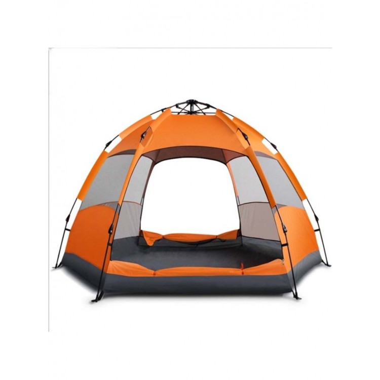 Tam Otomatik Su ve Rüzgar Geçirmez Gölgelikli Altıgen Çadır Aile Çadırı 280*240*155 cm