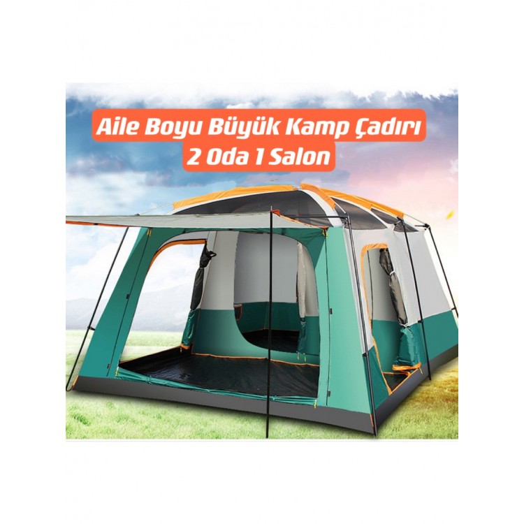 Aile Boyu Büyük Kamp Çadırı 2 Oda 1 Salon 420*305*200 cm