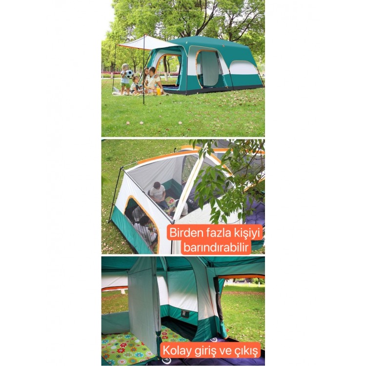 Aile Boyu Büyük Kamp Çadırı 2 Oda 1 Salon 420*305*200 cm