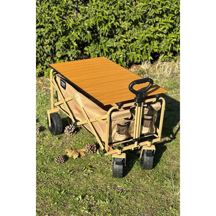 Kamp Arabası Masalı Katlanır Taşıma Büyük Vagon Pazar Alışveriş Arabası Frenli Ve Geniş Tekerlekli