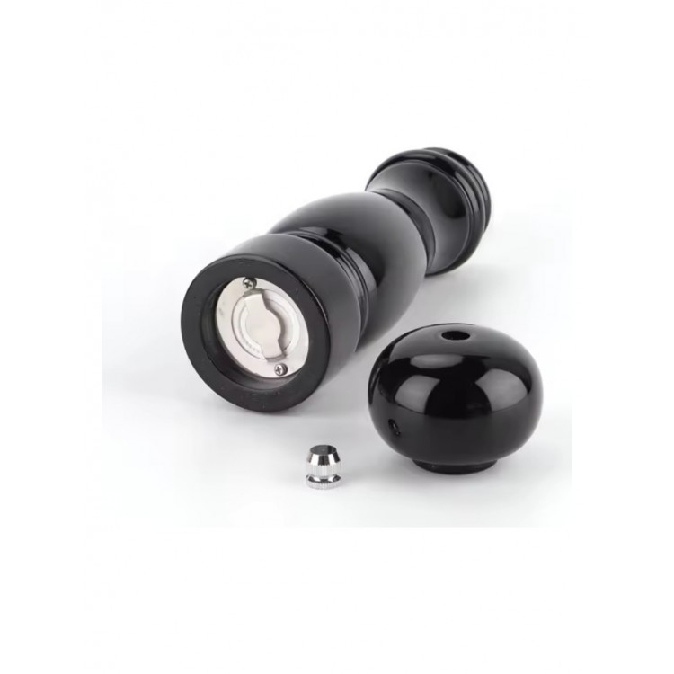 Mat Siyah Tuz Karabiber Değirmeni Baharat Öğütücüsü Büyük Boy 21 cm 1 Adet