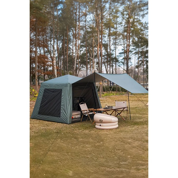 Tenteli Oxford Kumaş Şişme Çadır 4-5 Kişilik 233x233x190cm