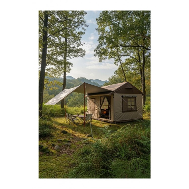 10-12 Kişilik Oxford Kumaş Şişme Çadır | 350x350x250cm | SU GEÇİRMEZ PU3000+MM