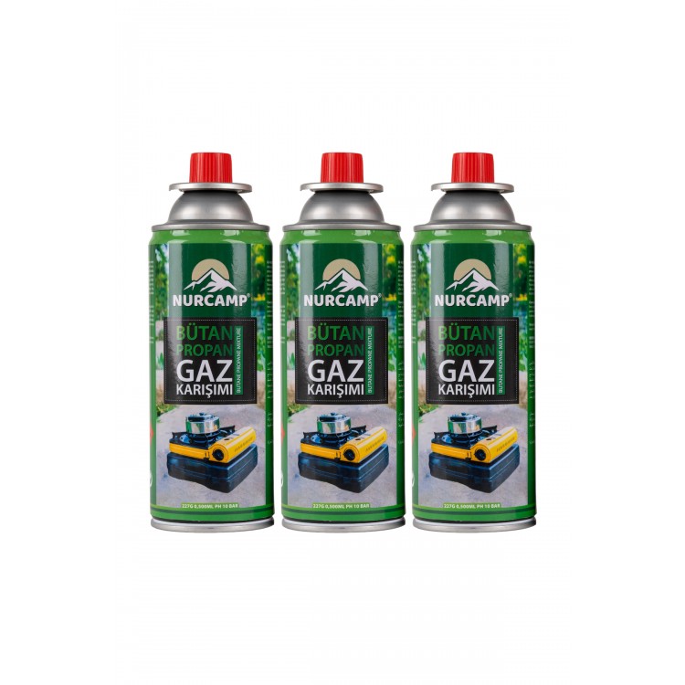 Nurcamp Bütan Propan Gaz Kartuşu 227gr Kts227-3'lü