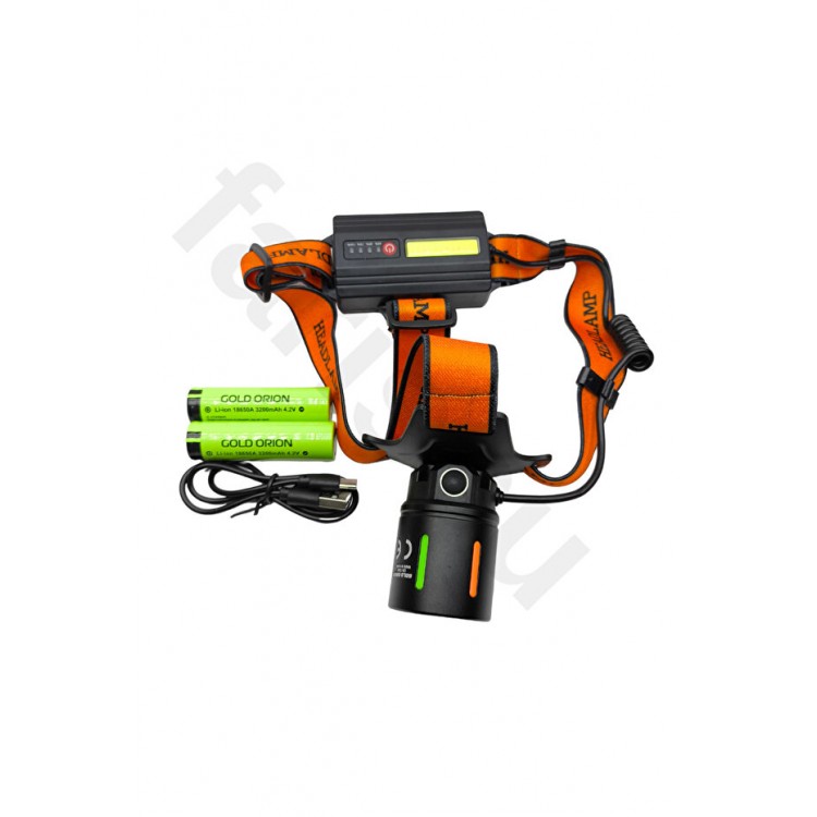 Usb’li Kafa Lambası | 30w 2000 Lümen | 2 Adet 18650 Pil Dahil